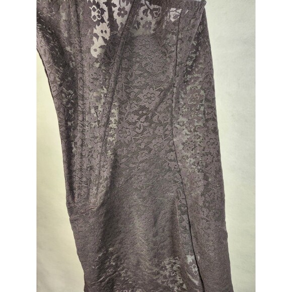 VTG Crownette Girdle Dress Boned 4X Plus Size Stretch Lace Pinup Black - Picture 5 of 11